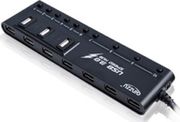 Хаб USB Ginzzu GR-380UAB 10-ports + зарядное устройство...