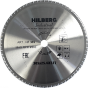 Диск пильный по металлу 305 мм серия Hilberg Industrial...